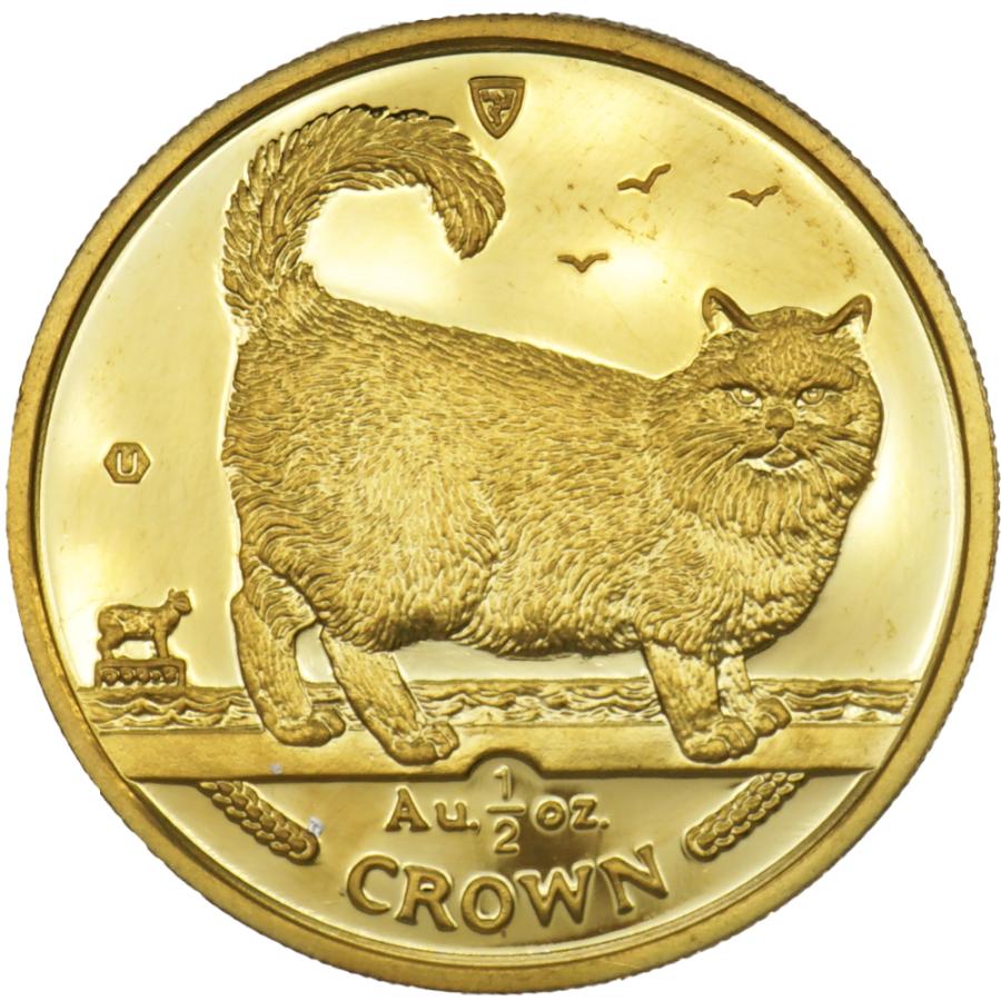 最終出品　マン島　 1クラウン キャットコイン 2枚 Yahoo!オークション - マン島 キャットコイン 1クラウン マンクスキャ