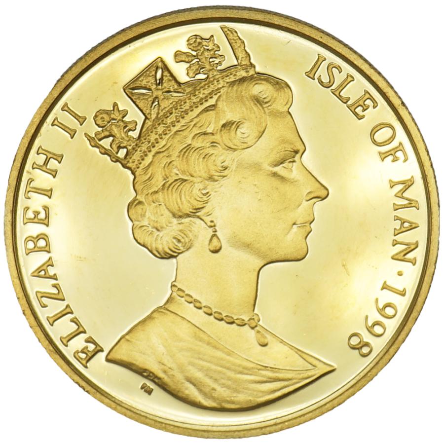 中古B/標準 貨幣 マン島 キャットコイン 1998年 バーマンキャット 1/2