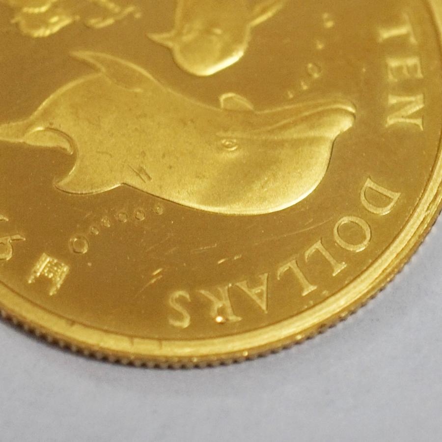 中古AB/使用感小 貨幣 ラッセン イルカ ドルフィン マザーズラブ 金貨