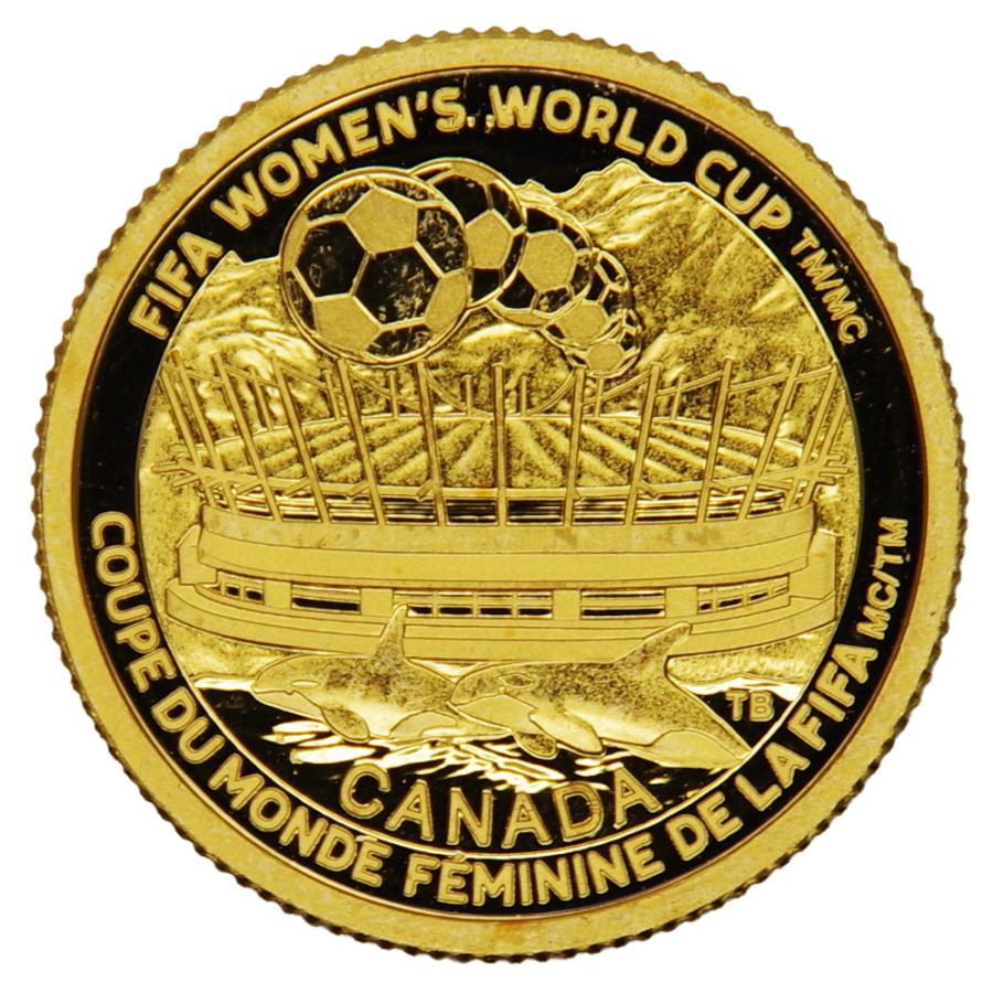 中古AB/使用感小 貨幣 K24 7.8g 2015年 FIFA 女子ワールドカップカナダ