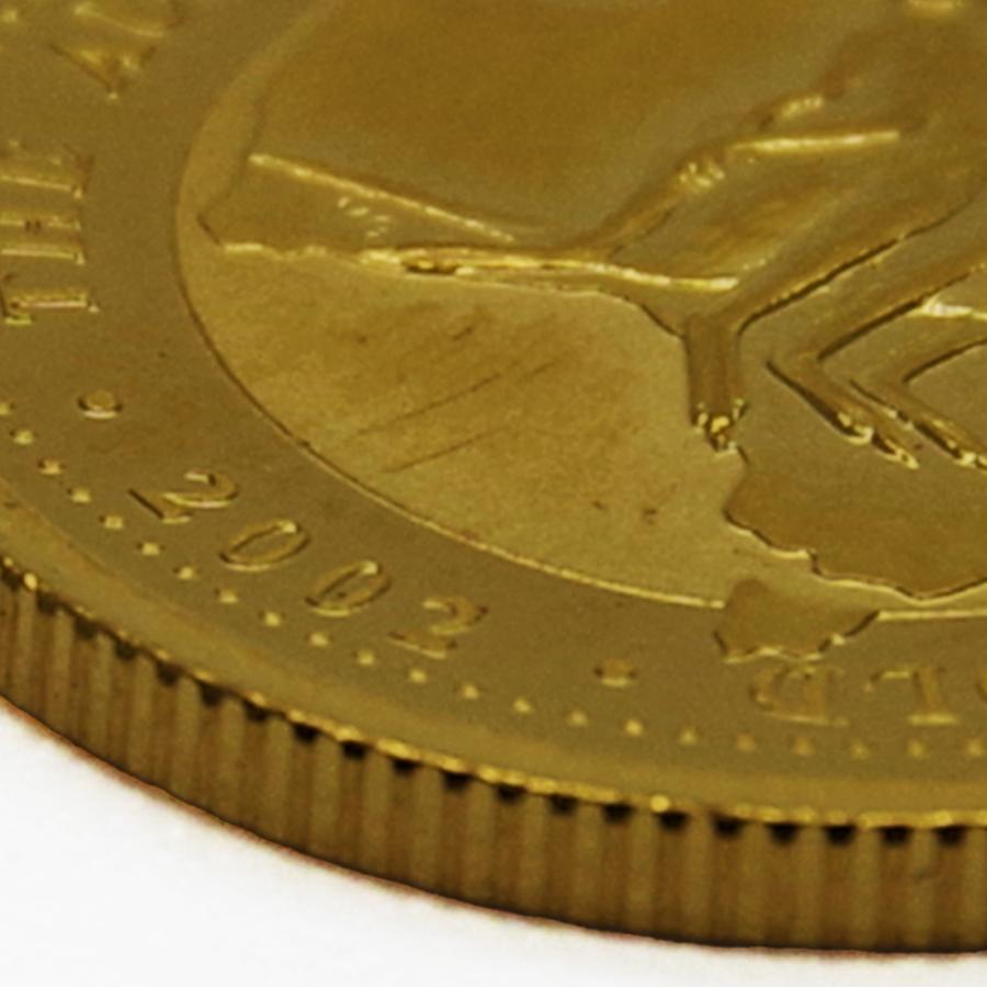 中古AB/使用感小 貨幣 カンガルー 金貨 純金 1/10oz 約3.1g 2002年