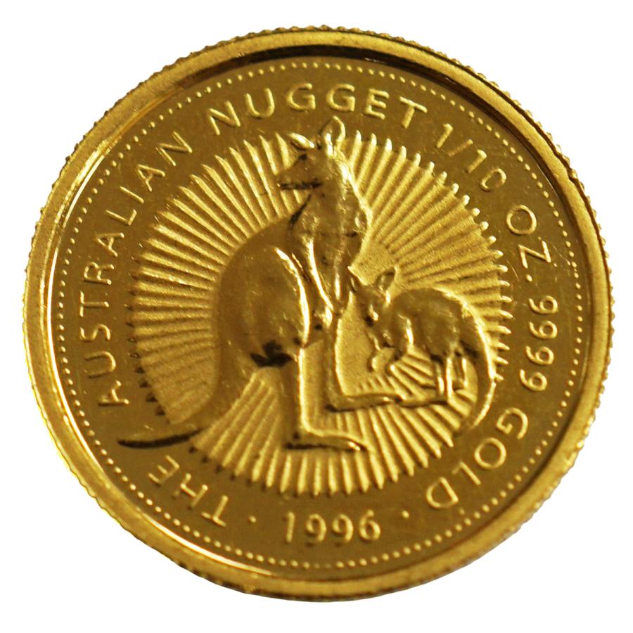 中古B/標準 貨幣 カンガルー 金貨 純金 1/10オンス 1/10oz 約3.1g 1996