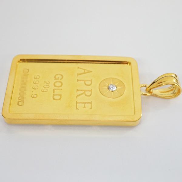 新品 24金 純金 ダイヤ付 インゴット 20g ゴールドバー 新品 24金 純金 ダイヤ付 インゴット 20g ゴールドバー