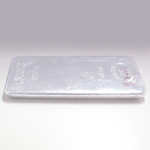 純銀 インゴット 相田化学 2kg AIDA バー 銀地金 品位99.99 シルバー