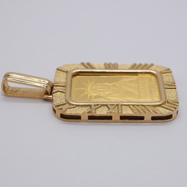 ☆希少★5g用自由の女神インゴット用枠 K18YG ペンダントトップ 18金 ☆希少☆5g用自由の女神インゴット用枠 K18YG ペンダントトップ