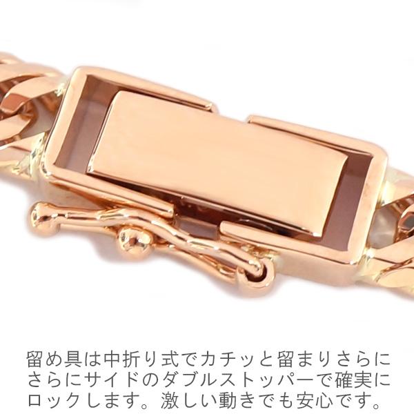 【新品】ブレスレット 喜平 ブレスレット ローズゴールド K18 トリプル12面 16cm 4g 造幣局検定刻印 キヘイ チェーン 12面トリプル 十二面 K18 750刻印の画像