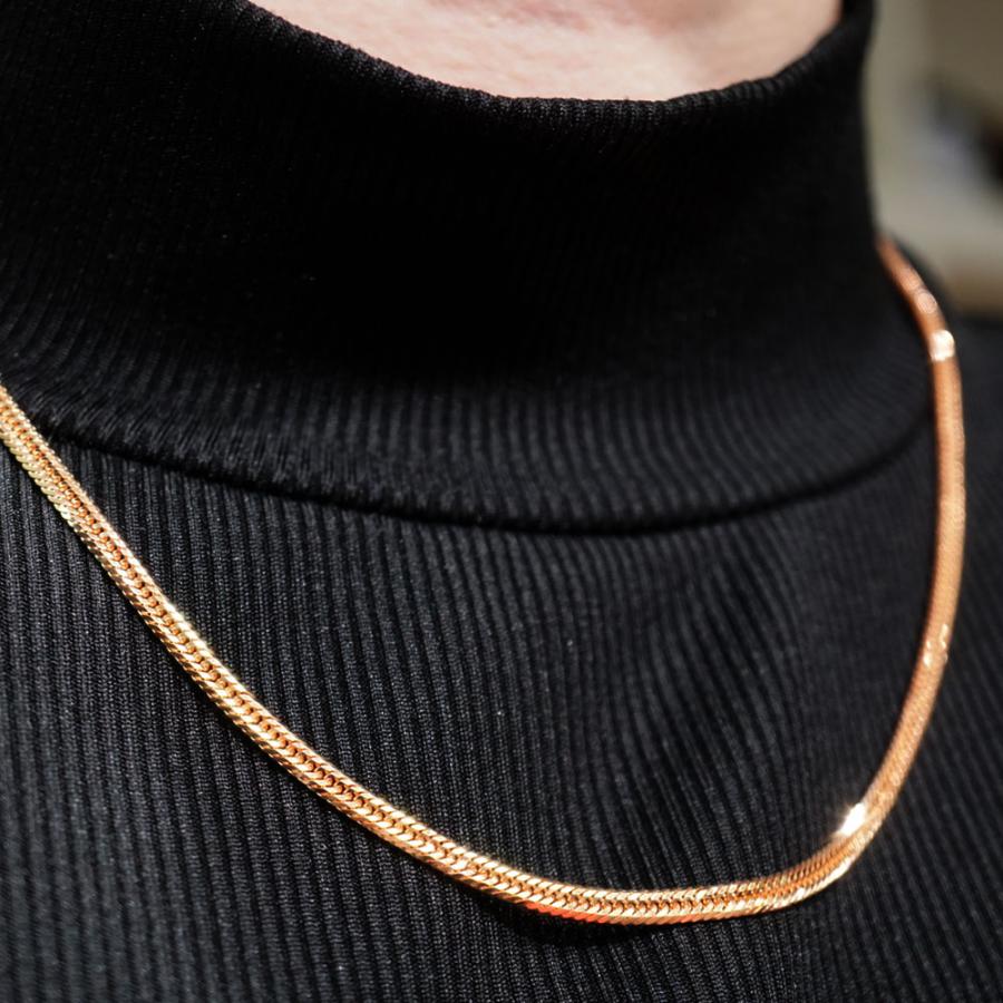 喜平 ネックレス ローズゴールド 18金 トリプル12面 45cm 11g 造幣局