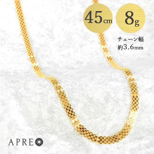 ビスマルク K18 ネックレス 45cm ビスマルクチェーン K18イエロー 