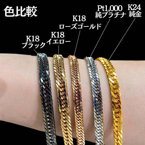 K18 ブラック 喜平 ブレスレット トリプル12面 20cm 30g キヘイ K18 ブラック 喜平 ブレスレット トリプル12面 20cm 30g キヘイ