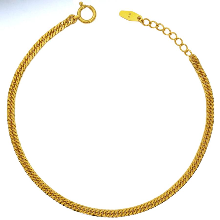 【新品】ブレスレット 純金 喜平 ブレスレット 24金 W6面 16〜18cm アジャスター付 3g  造幣局検定マーク 純金 999刻印の画像