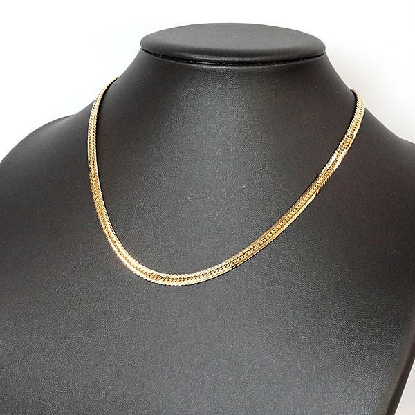 k18YG 12面トリプルチェーンネックレス 40CM 喜平 ネックレス 18金 K18 トリプル12面 40cm 20g 造幣局検定刻印