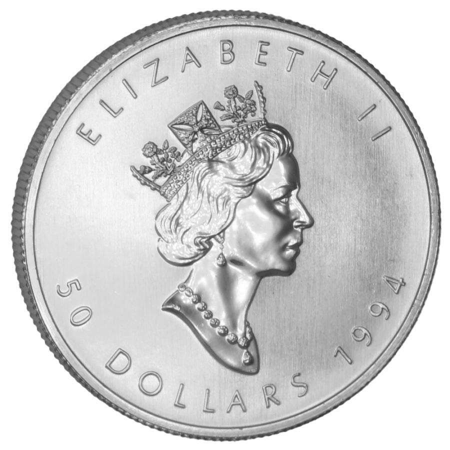 中古A/美品 純プラチナコイン メイプルリーフ 1オンス 1oz 約31.1g ランダムイヤー カナダ 白金 地金型 メープルリーフ  Pt999プラチナ 硬貨