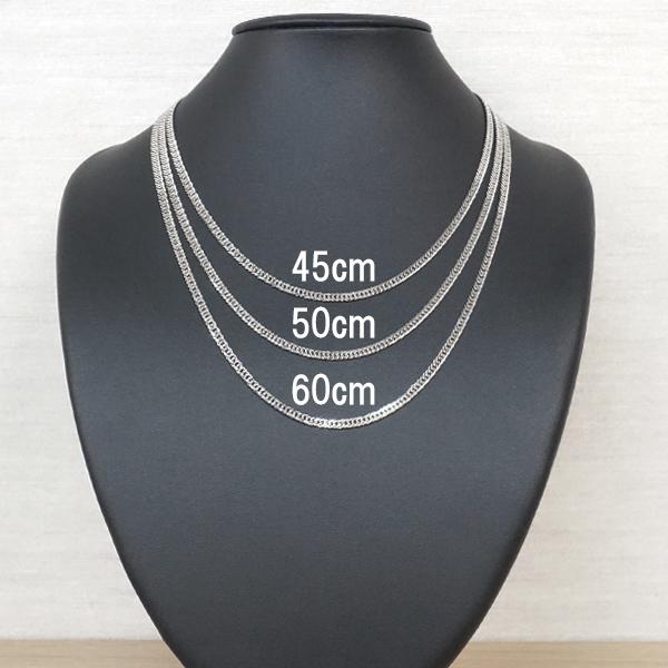 【新品】ネックレス 純プラチナ 喜平 W12面 45cm 9g 造幣局検定マーク キヘイ チェーン ダブル12面 12面ダブル 十二面 純Pt Pt999刻印の画像