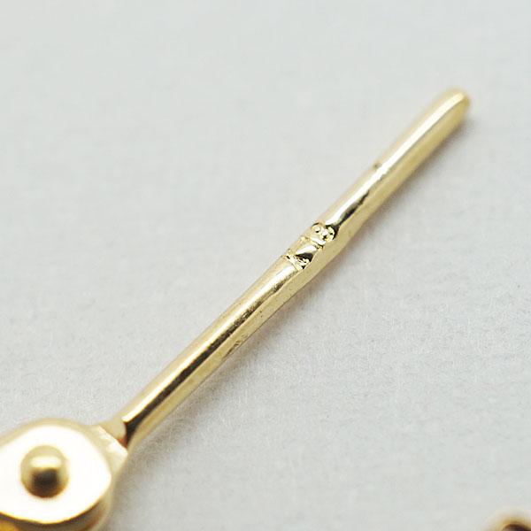 新品N/新品 K18YG ピアス フープピアス 18金 K18 シンプル 直径2cm×幅