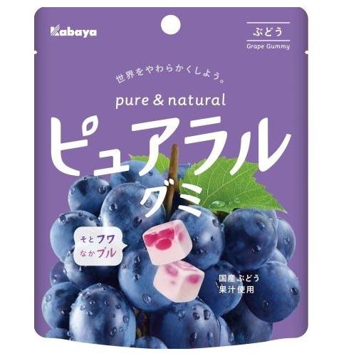 Kabaya カバヤ食品 カバヤ ピュアラルグミ ぶどう 58g ×8 メーカー直送