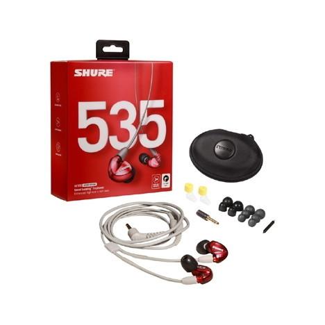 【美品】SHURE シュア SE535LTD-A イヤホン 有線 レッド SHURE（シュア） SHURE SE535LTD-A レッド カナル型イヤホン : XPRICE