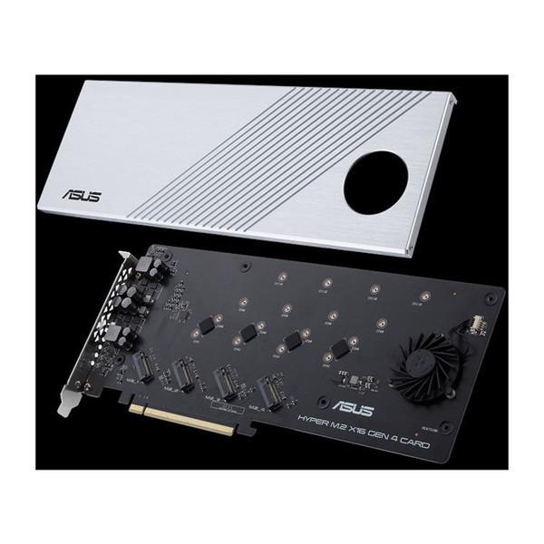 ASUS HYPER M.2 X16 GEN 4 CARD/RAID/拡張カード The Hyper M.2 X16 Gen 4 card takes RAID performance to the