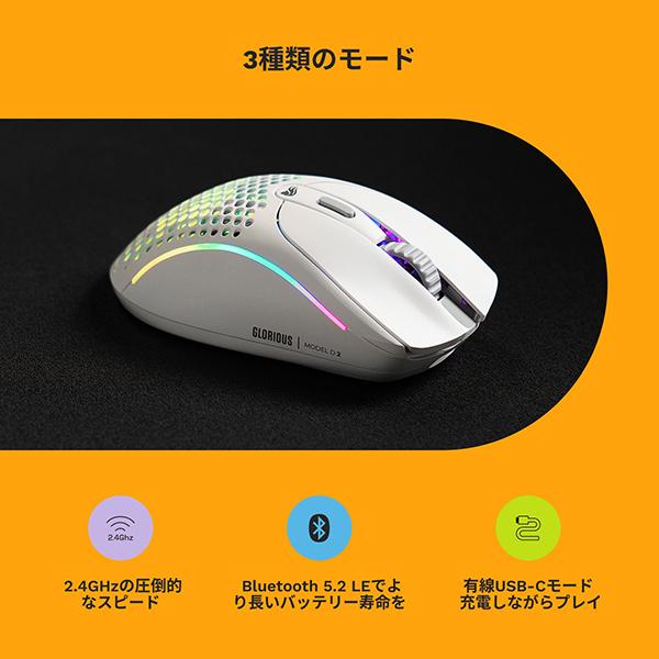 GLORIOUS Glorious GLO-MS-DWV2-MW マットホワイト Model D 2 Wireless