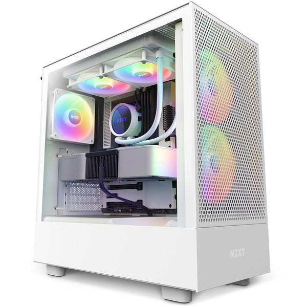 NZXT CC-H51FW-R1 ホワイト H5 Flow RGB ミドルタワー型PCケース NZXT CC-H51FW-R1 ホワイト H5 Flow RGB ミドルタワー型PCケース
