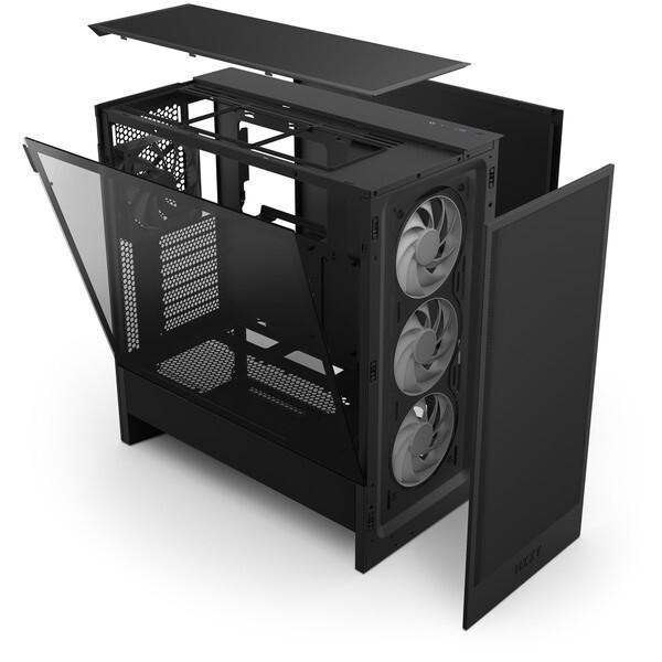 新品未開封 NZXT H5 Flow RGB BLACK CC-H52FB-R1 NZXT NZXT CC-H52FB-R1 ブラック H5 Flow RGB v2 Black PCケース