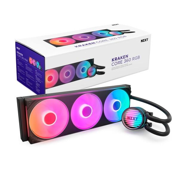 NZXT NZXT RL-KR36C-B1 ブラック Kraken Core 360 RGB 水冷一体型CPU
