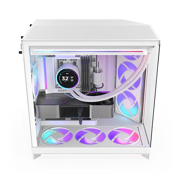 ♪ NZXT ゲーミングPCケース CA-2403/CM-H92FW-R1 ♪ NZXT NZXT CM-H92FW-R1 ホワイト H9 Flow RGB (2025) PCケース