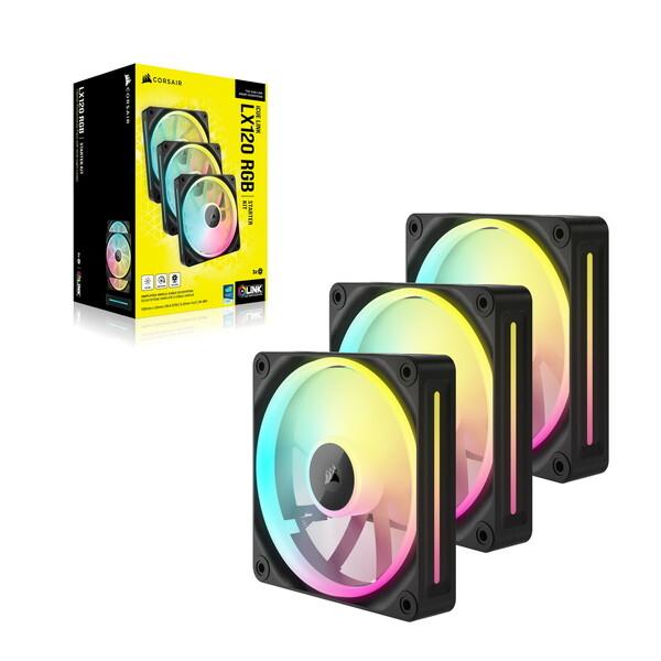 【6個セット】CORSAIR LL120 RGB PCケースファン CORSAIR（コルセア） Corsair CO-9051026-WW ブラック iCUE LINK LX120