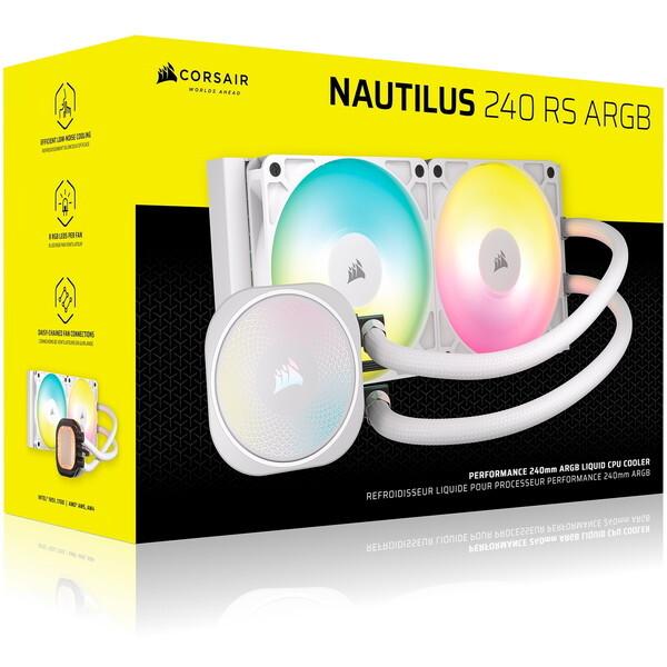 CORSAIR（コルセア） Corsair CW-9060094-WW ホワイト NAUTILUS 240 RS