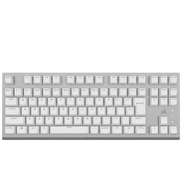 Corsair CH-911D11A-JP K60 PRO TKL-WHT-OPX Silver-RGB ゲーミング 