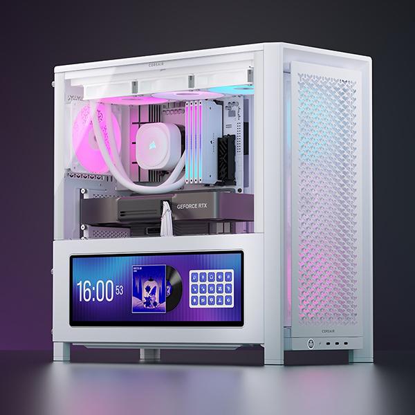 Corsair CC-9011327-WW ホワイト FRAME 4000D LCD RS ARGB Premium Mid-Tower ミドルタワー PCケース メーカー直送_18