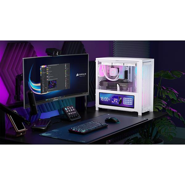 Corsair CC-9011327-WW ホワイト FRAME 4000D LCD RS ARGB Premium Mid-Tower ミドルタワー PCケース メーカー直送_19