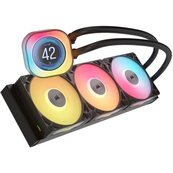 Corsair CW-9061023-WW ブラック iCUE LINK TITAN 360 RX RGB LCD CPUクーラー_1