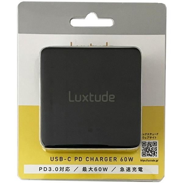 S-TR-140 スマホ充電器 Luxtude PD3.0 60W USB ABS樹脂 Type-C 急速充電 小型 スマート パソコン タブレット スマホ スマートフォン 充電 黒 ブラック｜aprice｜03