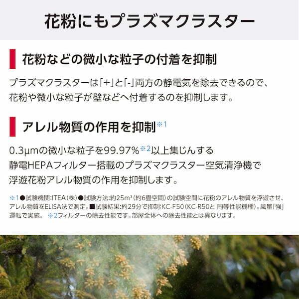 シャープ KC-R50-W ホワイト系 SHARP プラズマクラスター7000 加湿空気 