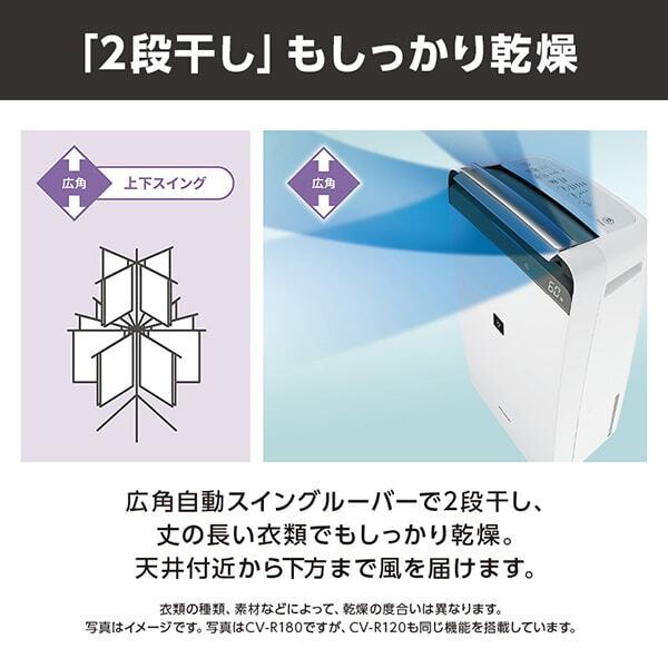SHARP 除湿機 シャープ CV-R120-W ホワイト系 コンプレッサー式 SHARP 除湿機 シャープ CV-R120-W ホワイト系 コンプレッサー式