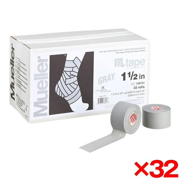 【32個セット】ミューラー MUELLER Mテープチームカラー 38mm グレー 130829 MUELLER（ミューラー） 32個セット Mテープチームカラー 38mm グレー