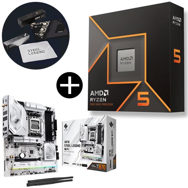 AMD Ryzen 5 9600X W/O Cooler WOF (6C/12T、3.9GHz、65W) CPU +