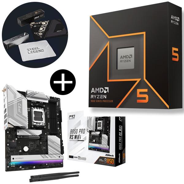 AMD Ryzen 5 9600X W/O Cooler WOF (6C/12T、3.9GHz、65W) CPU +
