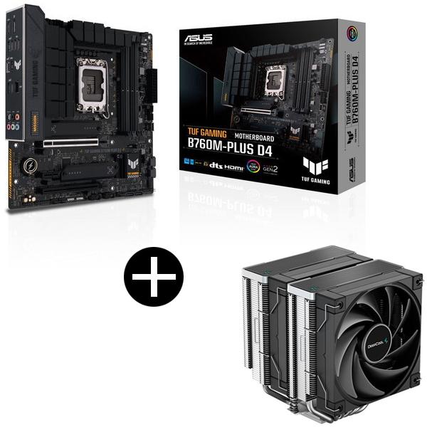 ASUS TUF GAMING B760M-PLUS D4 MicroATXマザーボード + DEEPCOOL R