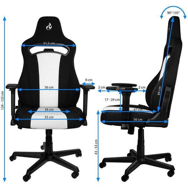 ゲーミングチェア オフィスチェア ブラック 黒 Nitro Concepts NC-E250-B noblechairs｜aprice｜06