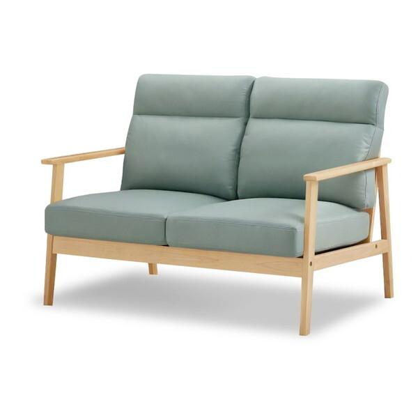 アーバン通商 木肘ソファ 2人掛け(レザーテクノロジー) AX-1820-2P 