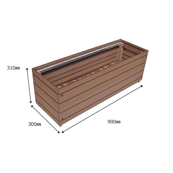 旭興進 スタイリッシュフェンス1890withプランター アーバン ブラウン