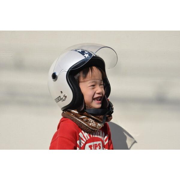 RIDEZ RIDEZ Jr STAR PEARL WHITE (53-54cm) 子ども用バイクヘルメット