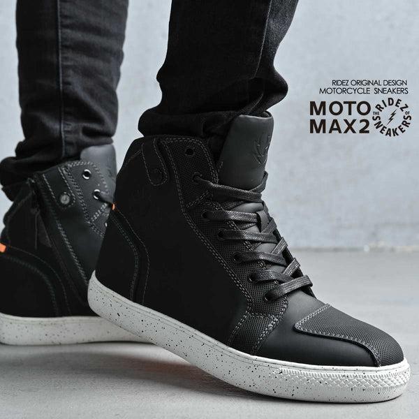  Motorrad ⭐︎ライディングシューズ ハイカット RIDEZ RIDEZ MOTO-MAX 2 BK 24.0cm MOTO SNEAKERS ライディング
