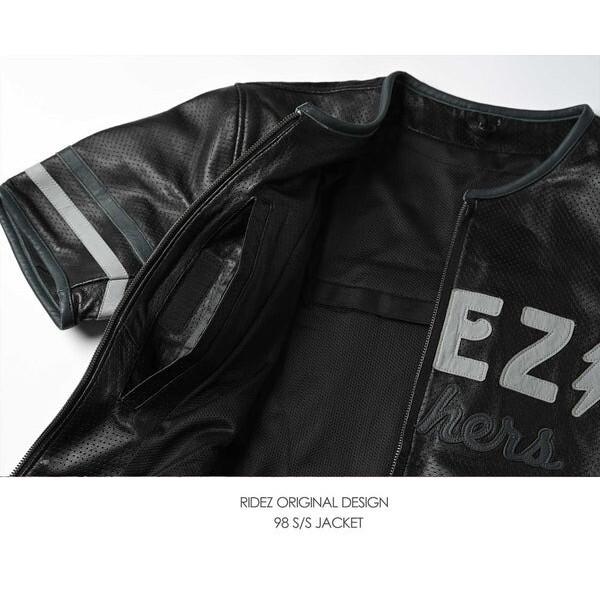 RIDEZ（バイク） RIDEZ 98 S/S JACKET BLACK M RLSJ16 レザー