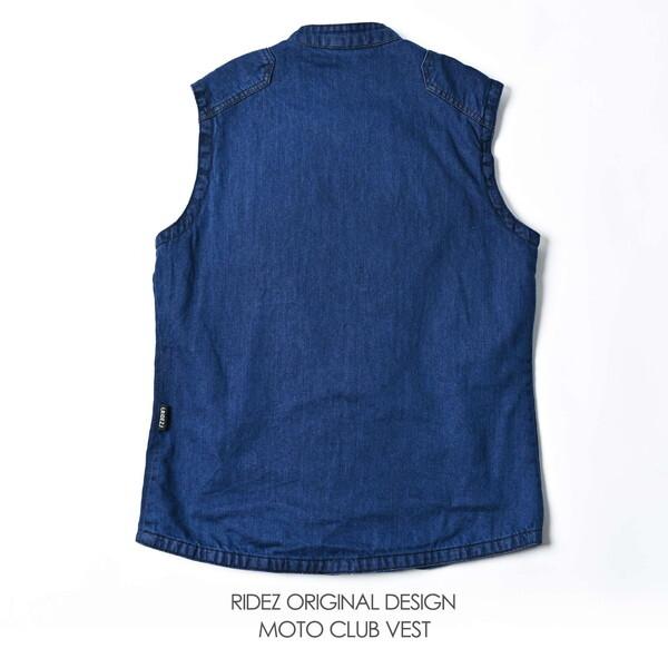 RIDEZ RIDEZ MOTO CLUB VEST INDIGO XL MV02 プロテクターベスト