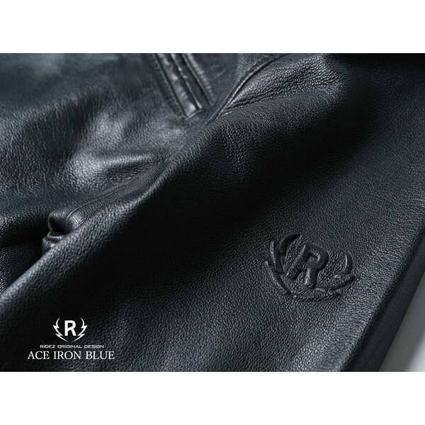 RIDEZ RIDEZ ACE JACKET IRON BLUE XL RLJ110 シングルライダース