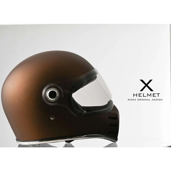 RIDEZ RIDEZ RIDEZ X HELMET MATT BROWN/SOLID EDITION M マット