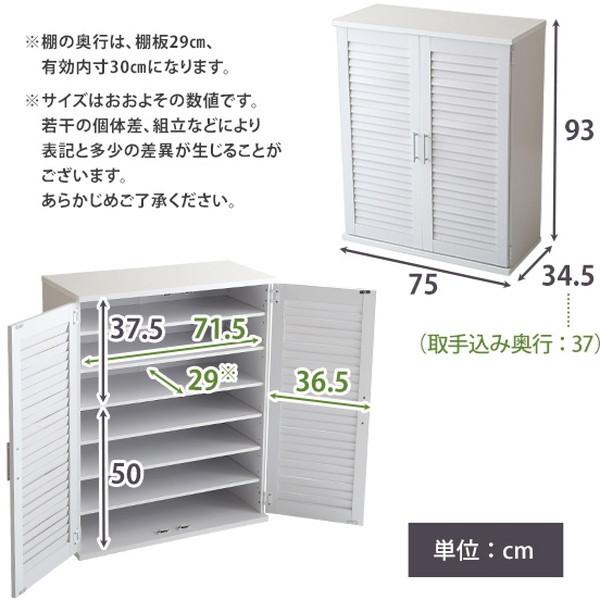 ホームテイスト（HOME taste） シューズボックス 幅75 靴箱 下駄箱