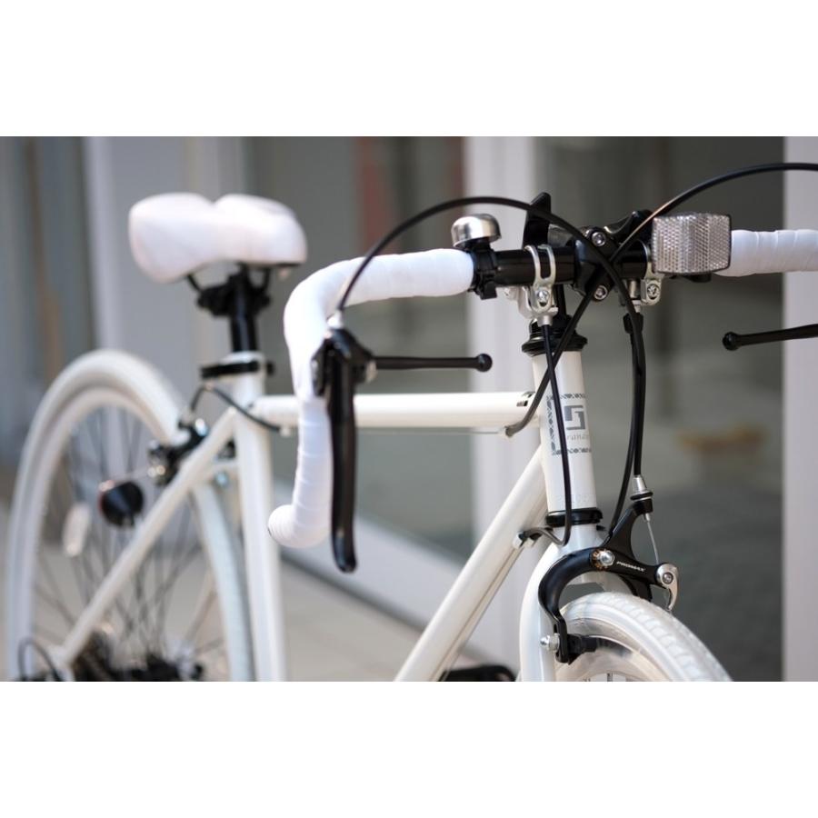 Grandir Sensitive ホワイト ロードバイク(700×28C・21段変速